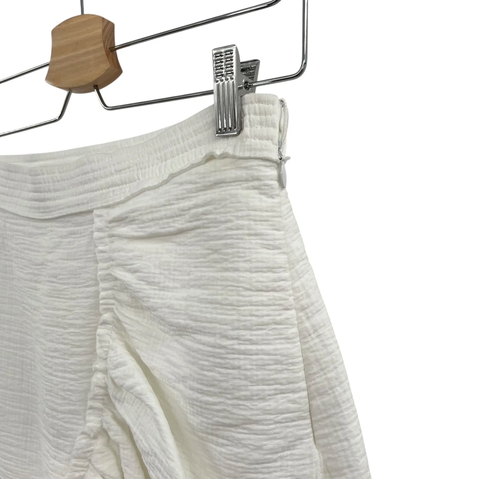 Rachel Comey Bonnie Skirt Ruffle Raw Hem Cotton White Size 6 *Altered‎ - Image 5