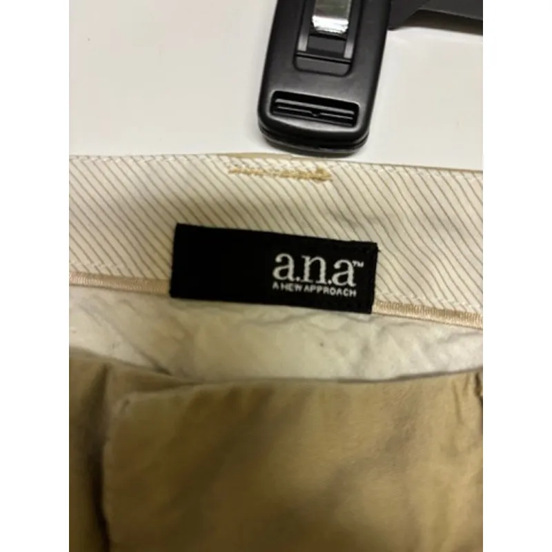 A.N.A. Khaki Flat Front Shorts -‎ Size 6 Modest Long Length Flat Front Stretch - Image 3
