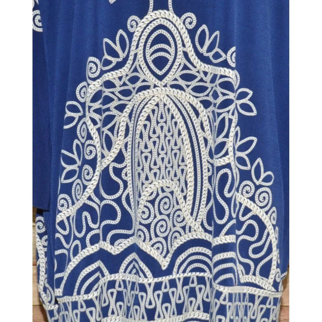 JM Collection Blue Studded Dolman Sleeve Blouse Top Plus Size 3X Tunic Office - Image 4