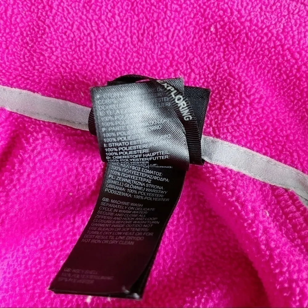 The North Face • Full Zip Fleece Jacket in Hot Pink and Light Grey,‎ Size XS - Image 14