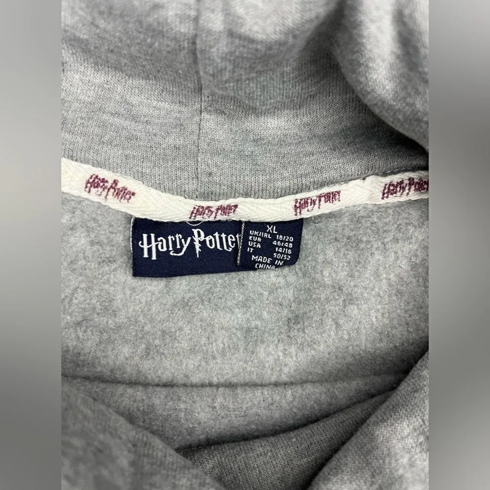 Harry Potter grey/burgundy Quidditch Hogwarts pullover sz XL Gray - Image 2