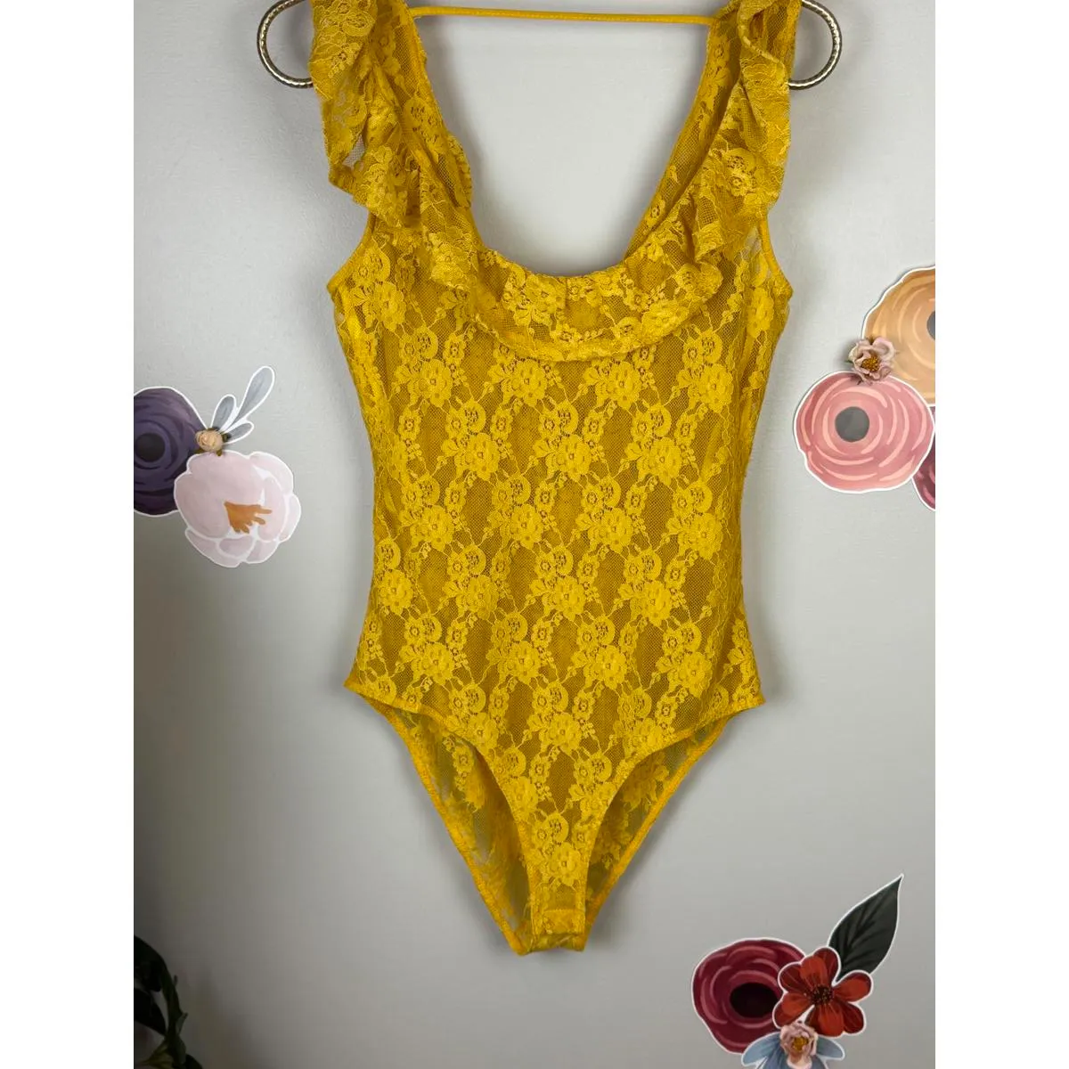 Bleuh Ciel Canary Lace Bodysuit - Size - Medium - Image 6