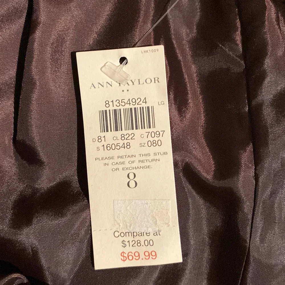 Ann Taylor Brown Margo Pinstriped Slacks SIZE 8 - Image 5