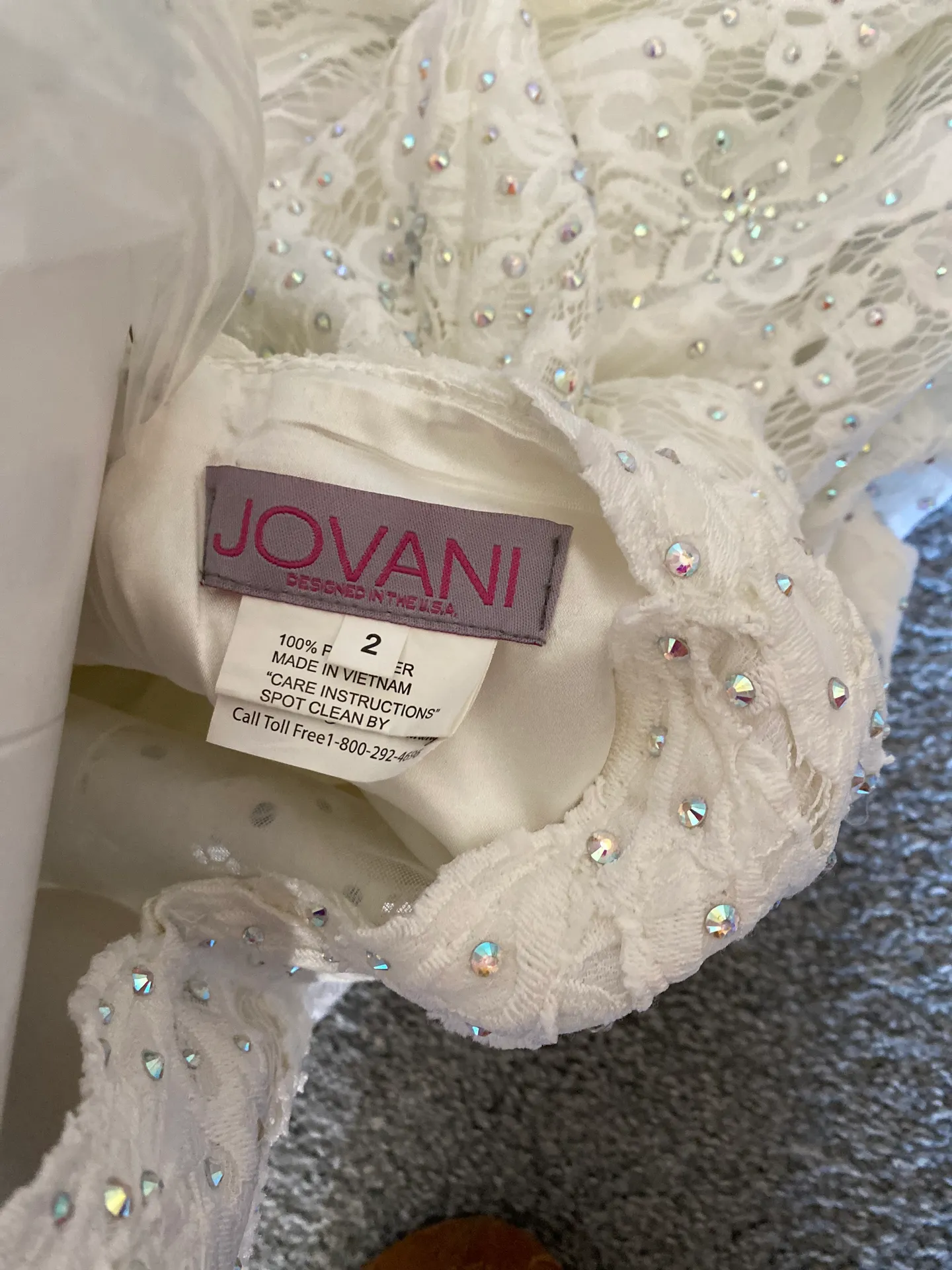 White Lace Gown / Prom Dress - Image 9