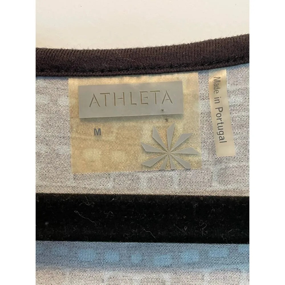 Athleta Green Geometric Pattern Fit n Flare Dress Size Medium - Image 5