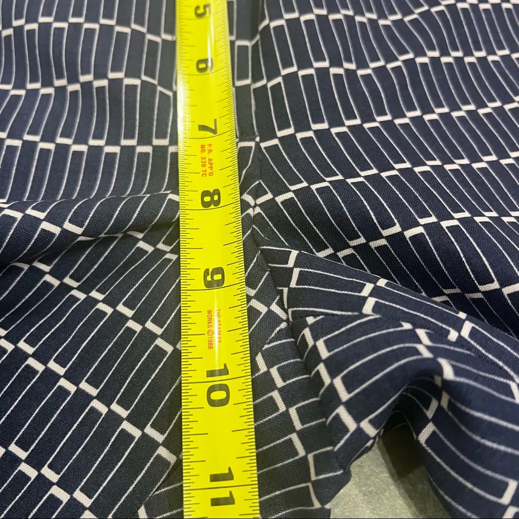 Theory Demitria Womens 6 Blue Wool Straight Pant Preppy Old Money Career 32*32” - Image 13