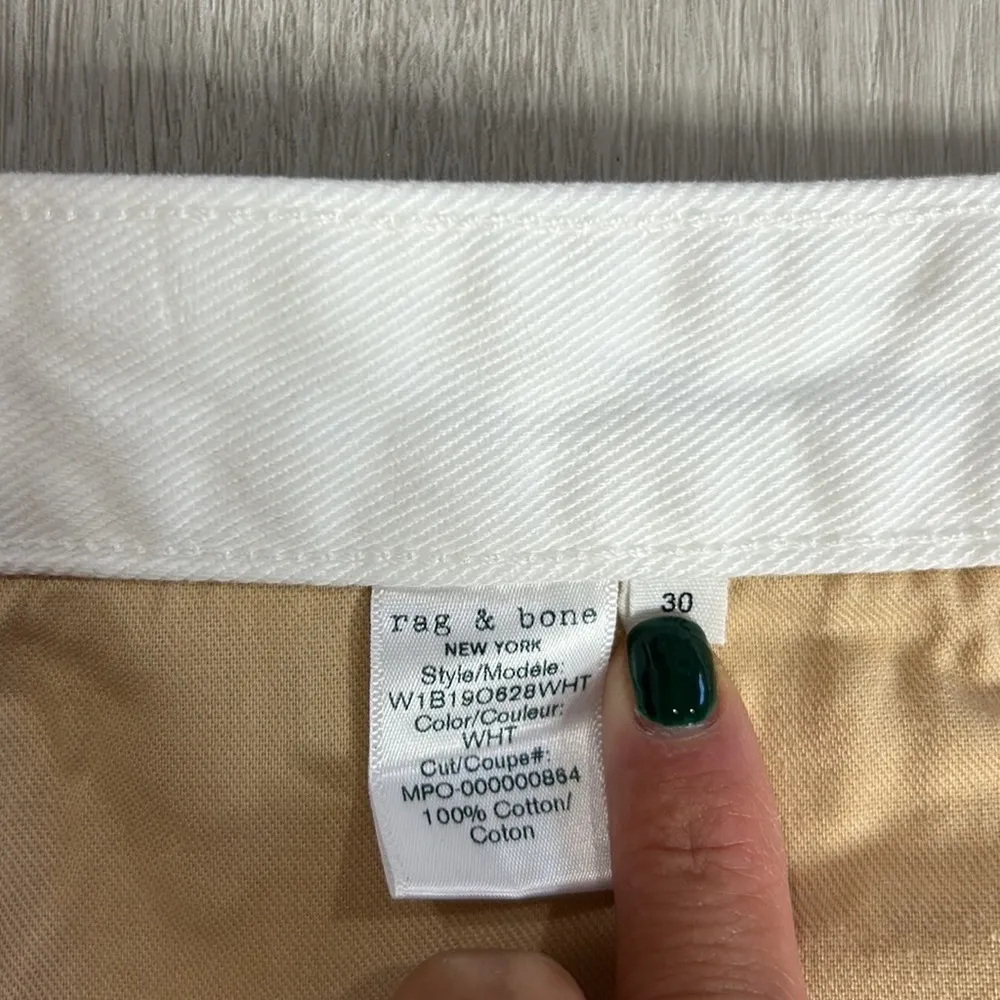 nwd // rag & bone “anna” denim full zip mini skirt w1b190628wht - Image 10