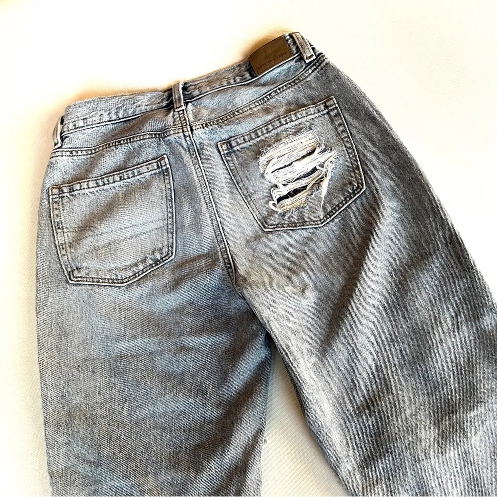 Mom Destroyed High Rise Denim Jeans - Image 7