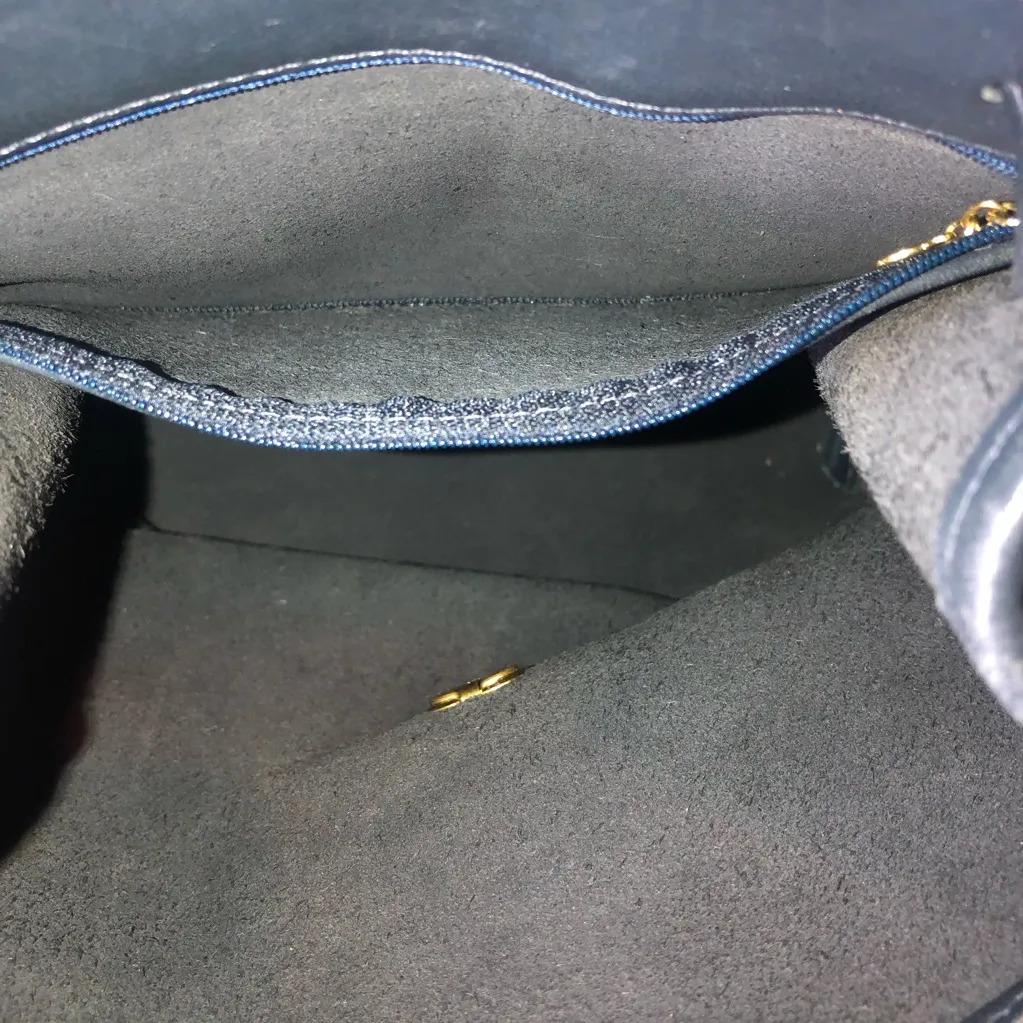 COACH Navy Blue Glove Tanned Leather Daypack Backpack Drawstring Turn-Lock 9791 - Image 7