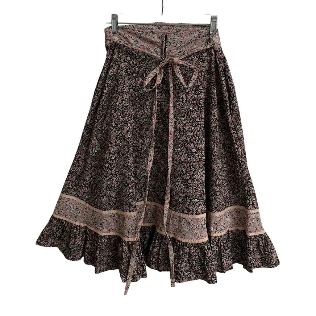 Jessica‘s Gunnies Vintage 70’s Floral Circle Skirt women’s *8 Prairie RARE READ - Image 3