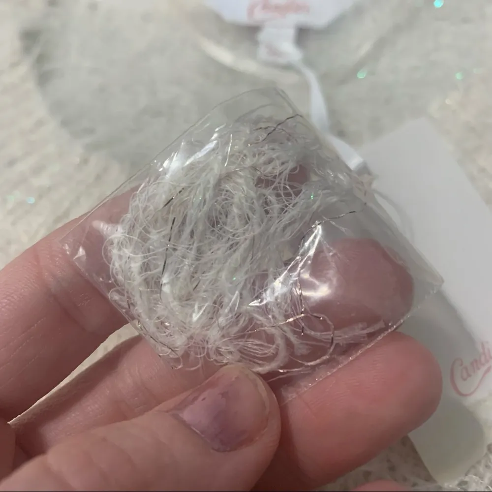 Candies White Polyester Faux Fur Blouse Top; Large Women’s - Image 5