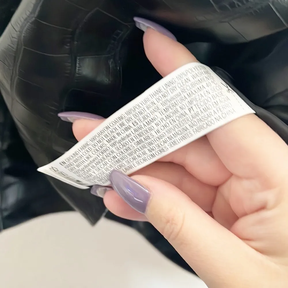 Forever 21 Black Snake Skin Faux Leather NEW Mini Skirt - Image 7