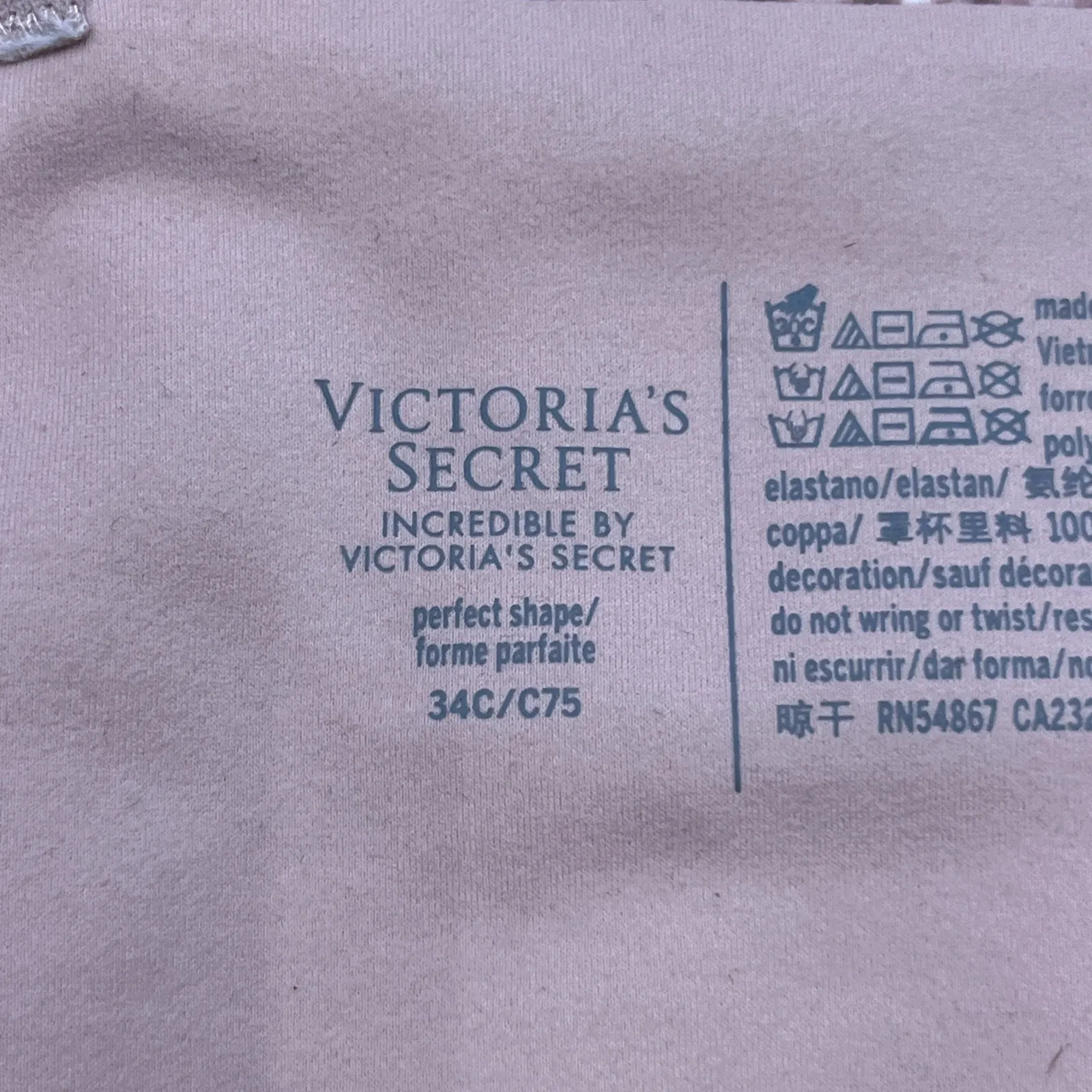 Incredible by Victoria's Secret Bra 34C Lined Demi Padded Underwire Animal Print - Image 3