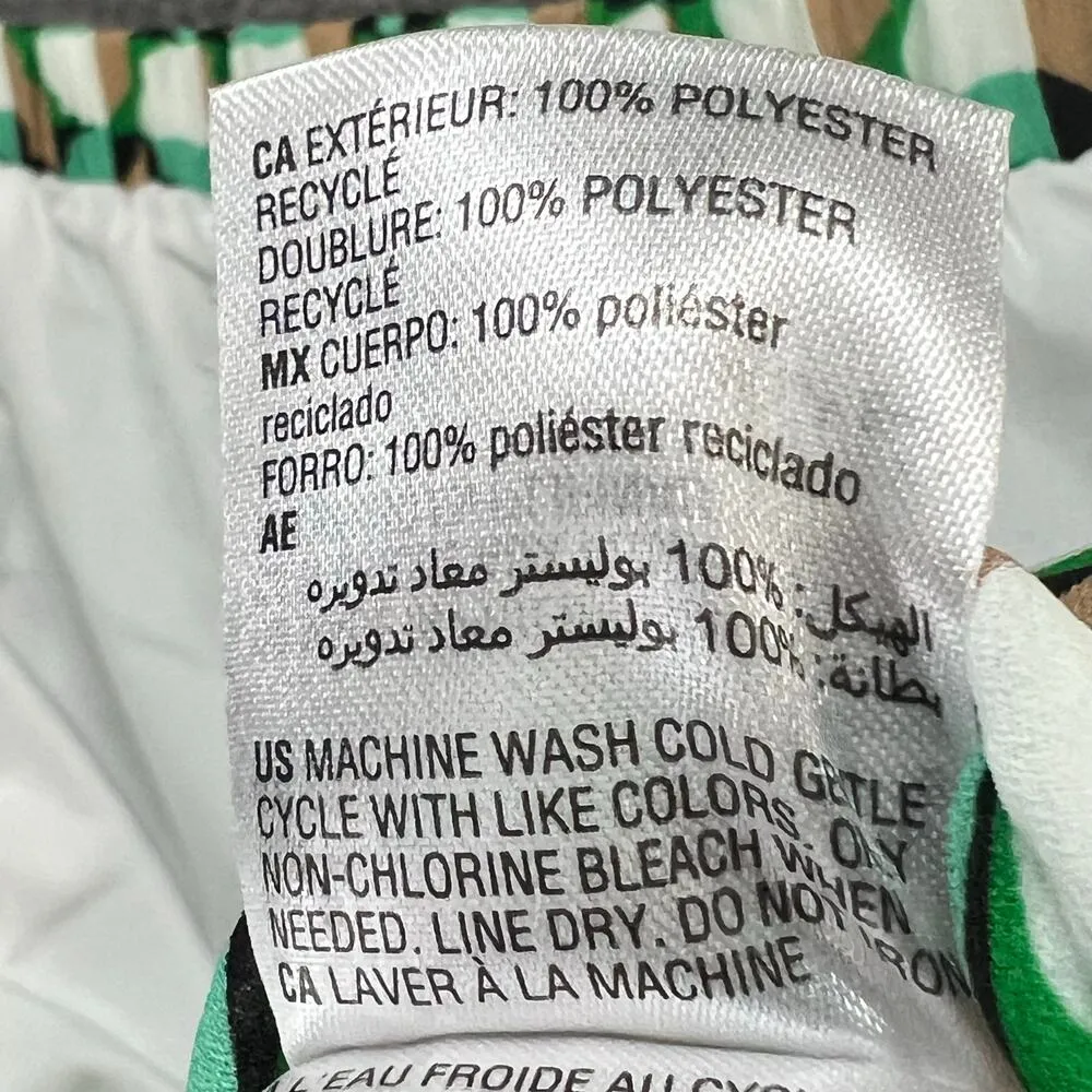 On 34th Mini Skirt Womens 16 Catalina Green Combo Geometric Pleated Retro Chic - Image 13