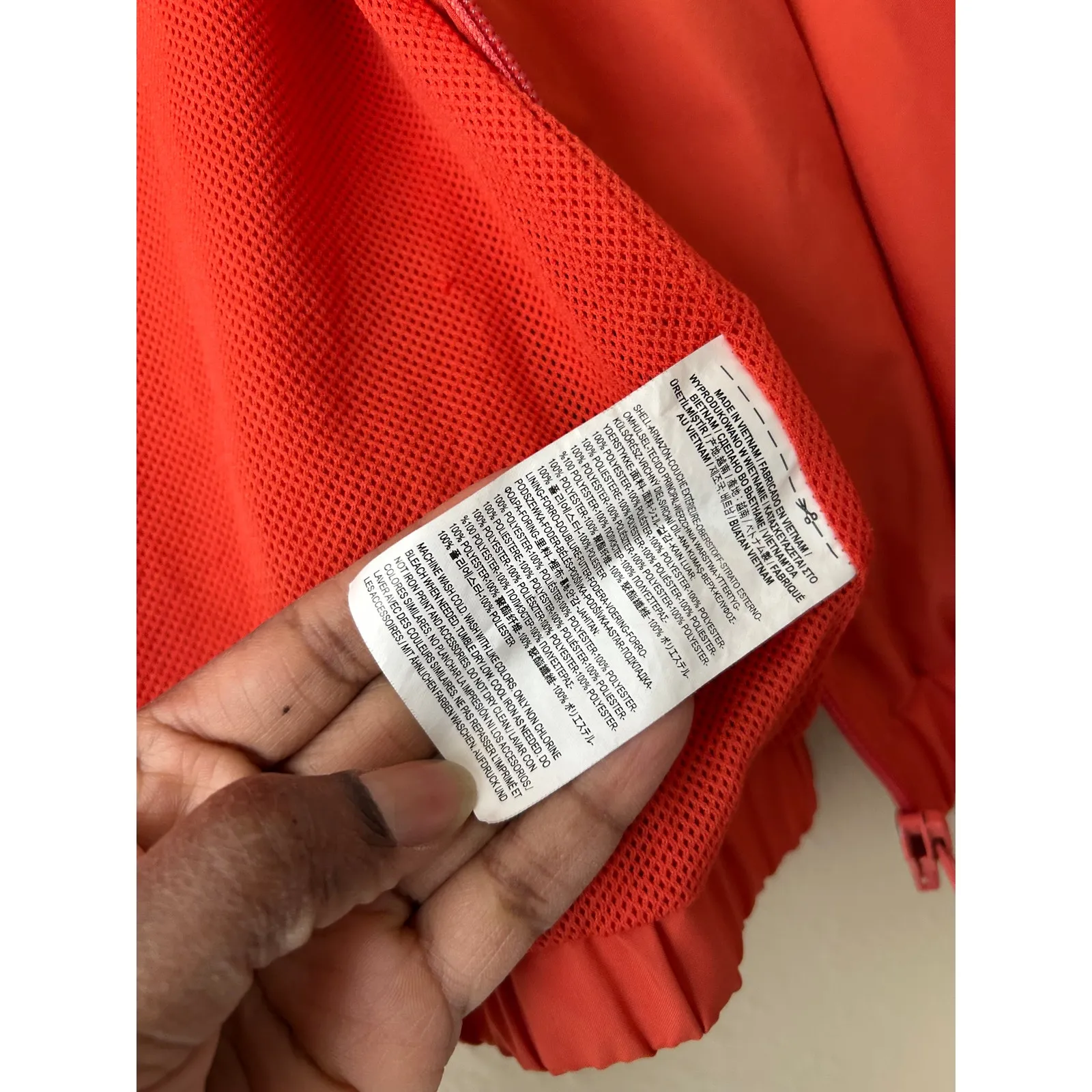 Vans  Orange Easy Box Windbreaker Jacket Size XS - Image 9