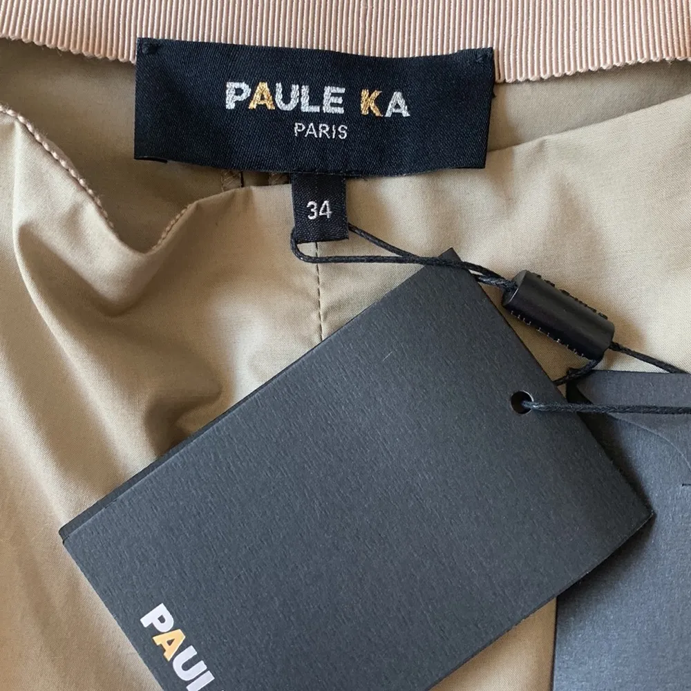 PAULE KA Paris Beige Cigarette High Waist Pants Sz 34 NWT Tan - Image 10