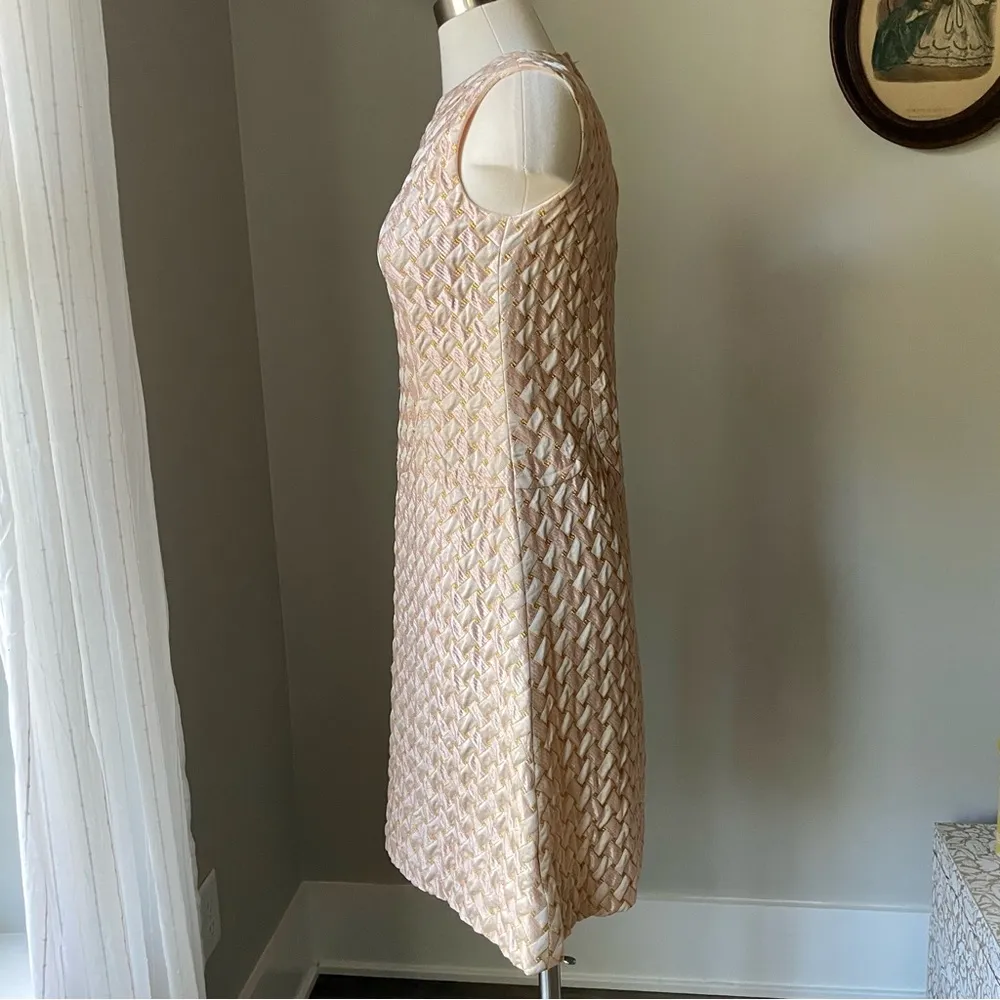 VINTAGE 1960s metallic mod shift dress Size 4 - Image 11