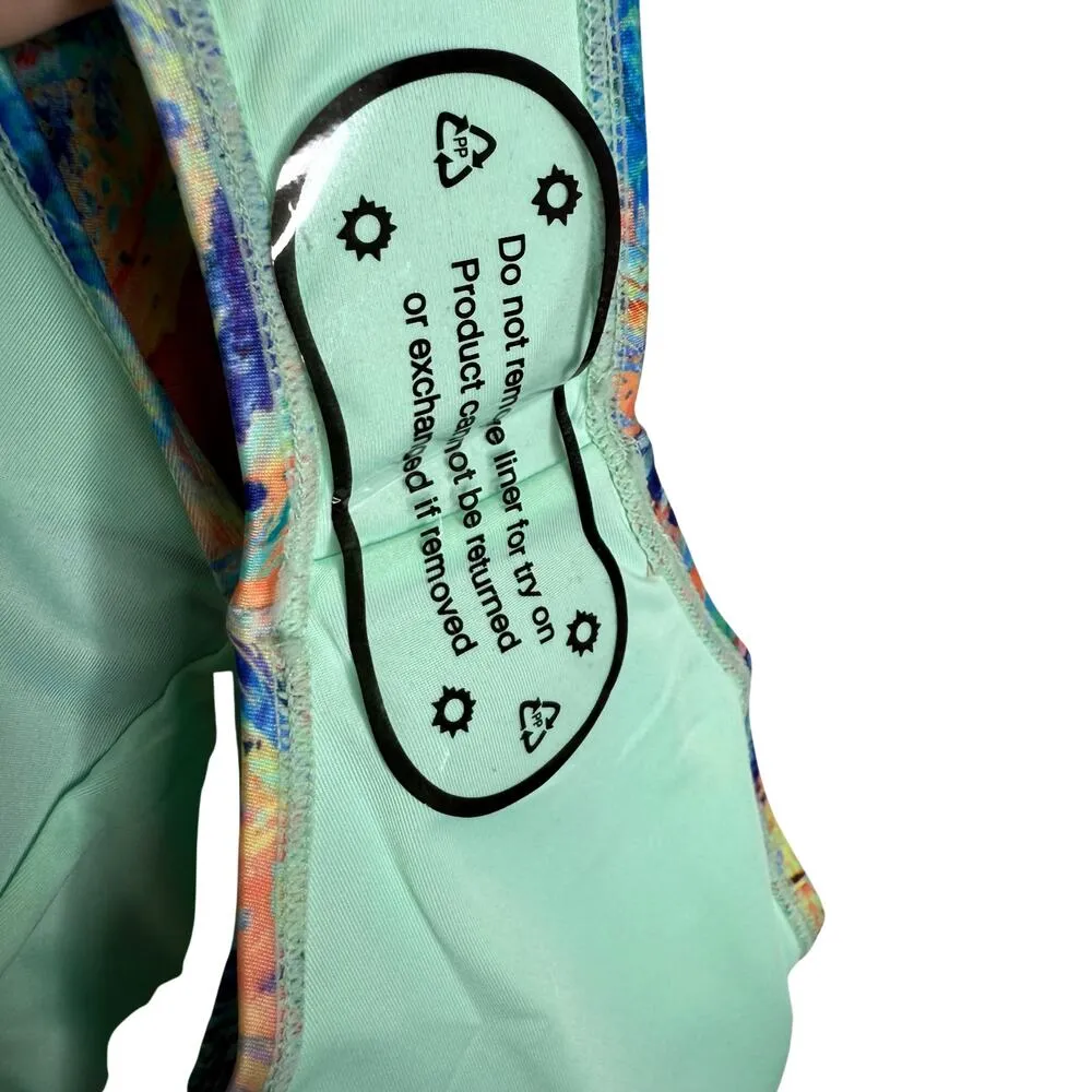 Born Primitive Tropics Floral 4 Way Stretch Athletic Bikini Bottoms Size Small Blue - Image 8