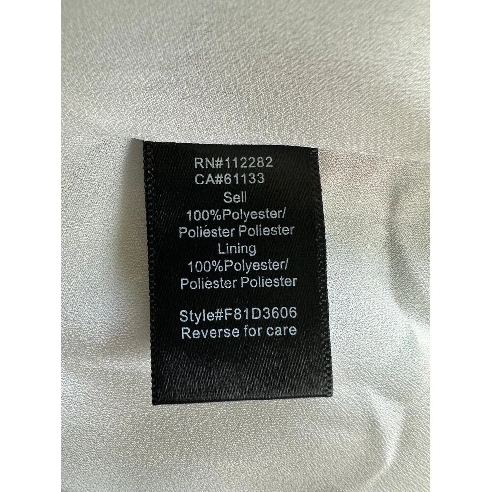 Adelyn Rae Women's Floral Flowy Adjustable Straps Belt Tie Handkerchief Dress M - Image 6