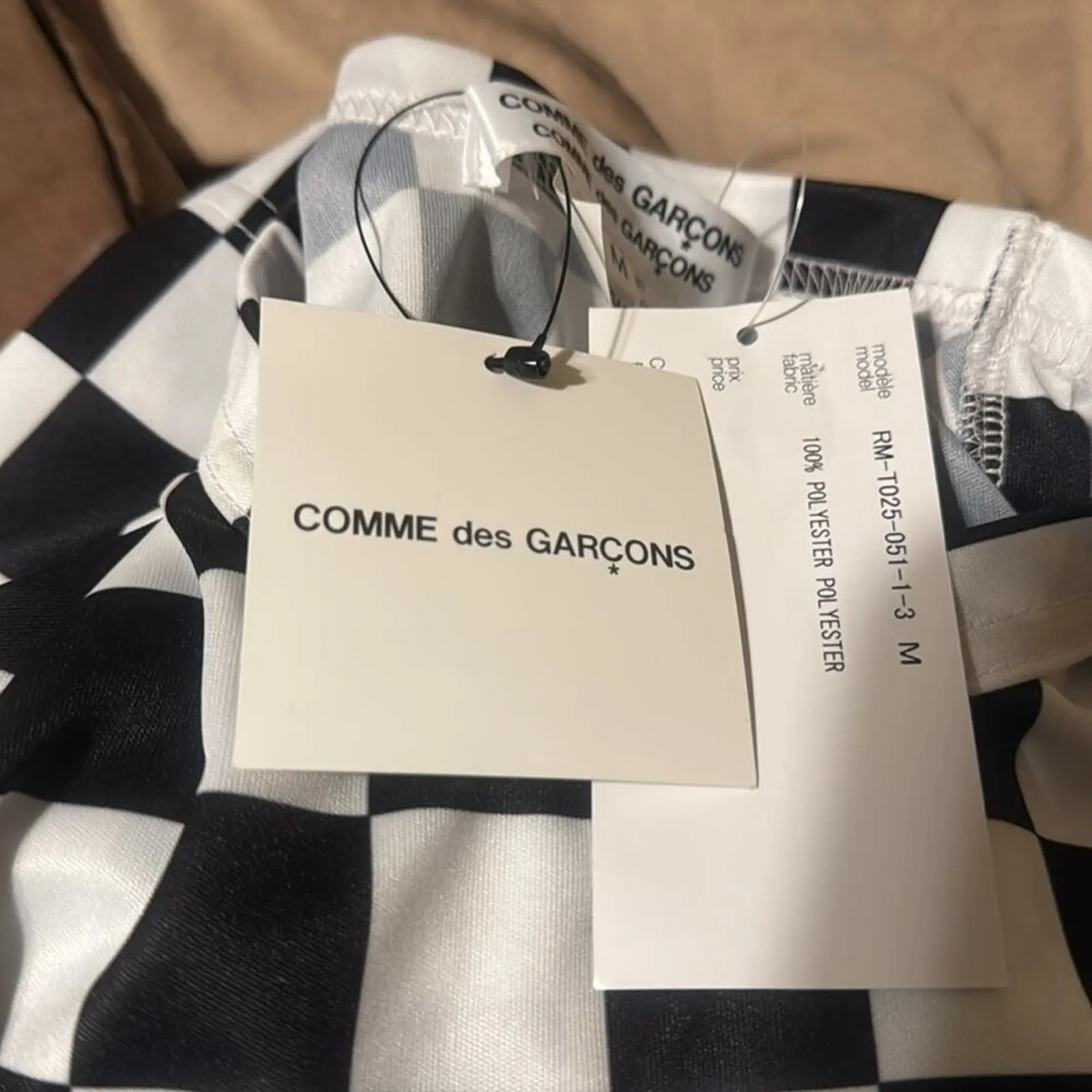 Comme Des Garçons Checked long sleeves Shirt White Size M - Image 7