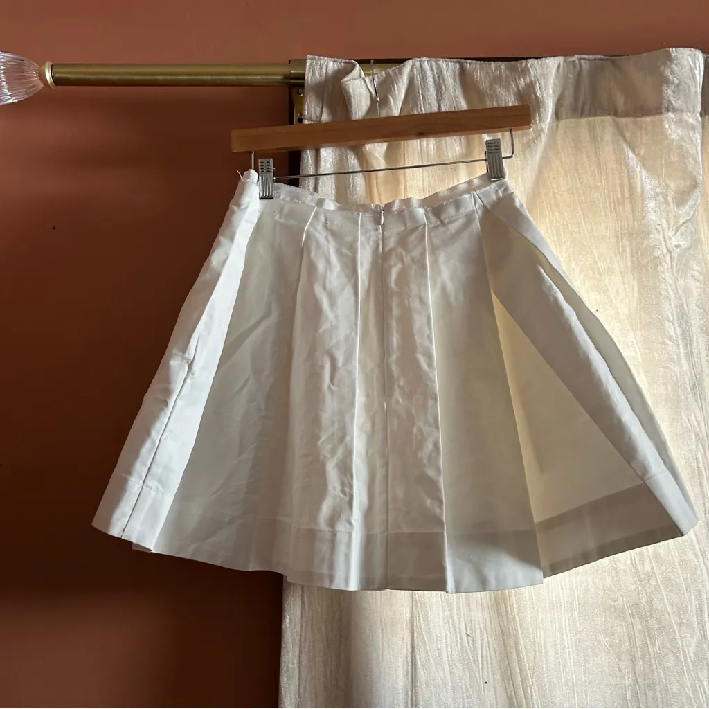 ASTR The Label Antheia Pleated Mini Skirt Skater Coquette‎ Short White NEW XS - Image 5