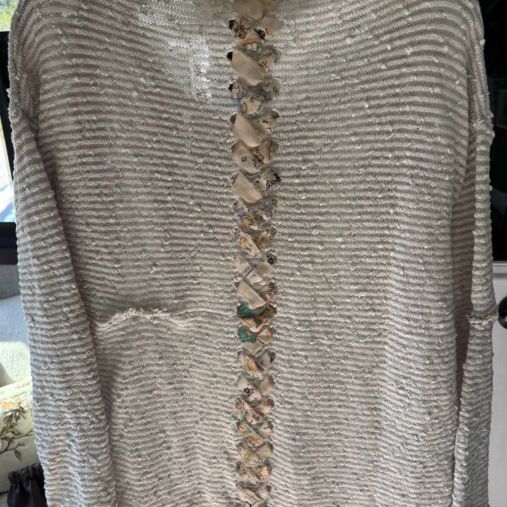 Akemi + Kin  Chic White Sweater with Embellished Neckline medium - Image 4