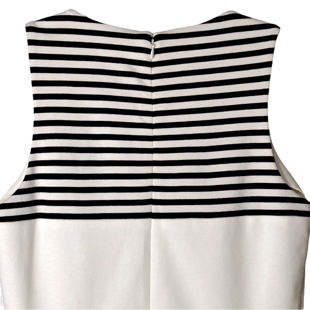 NWT Madewell‎ Verse Striped Dress Black Ivory C3446 Women’s Small Cotton Blend - Image 6