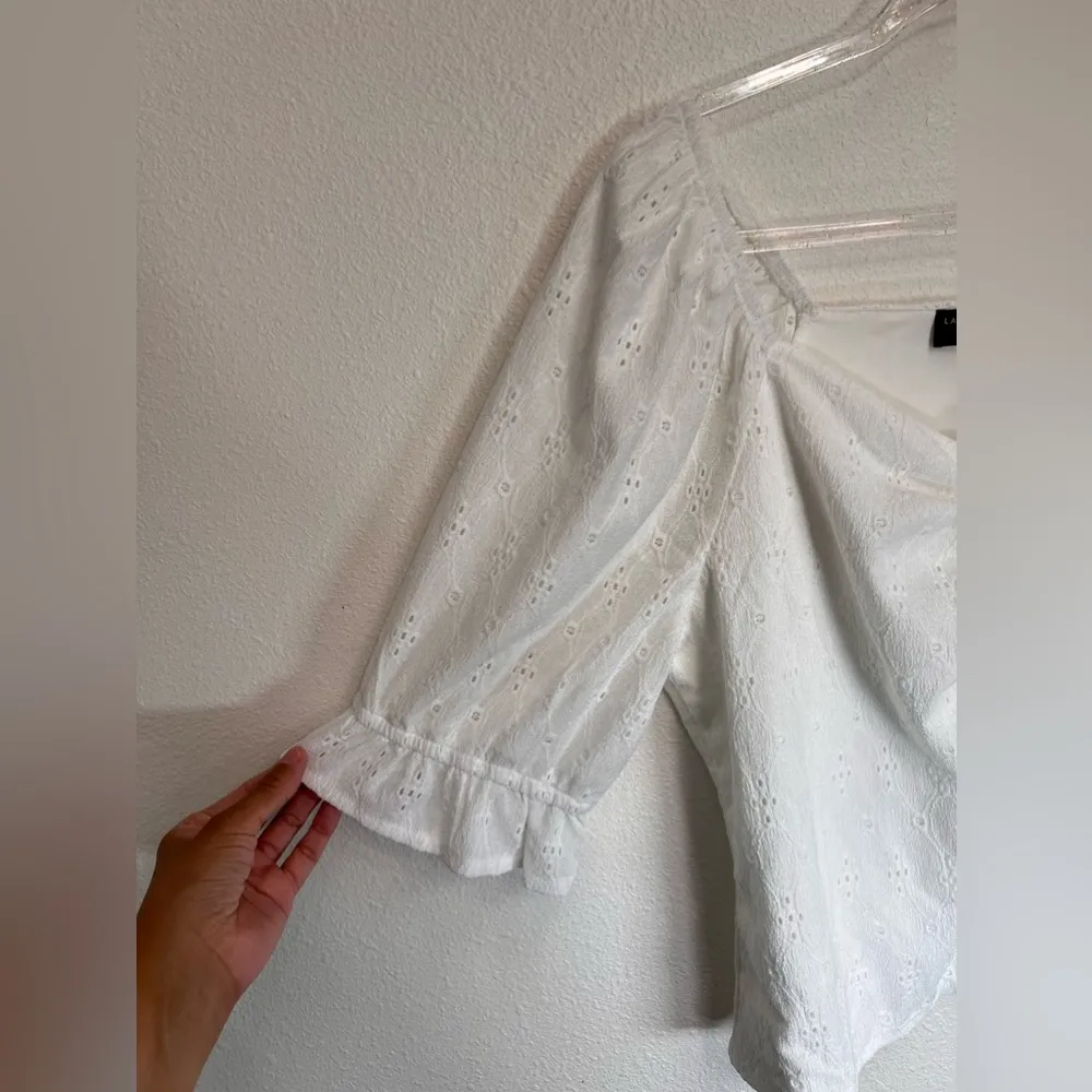 Lane Bryant NWT Crop Drawcord Detail Eyelet Top Size 18/20 - Image 5