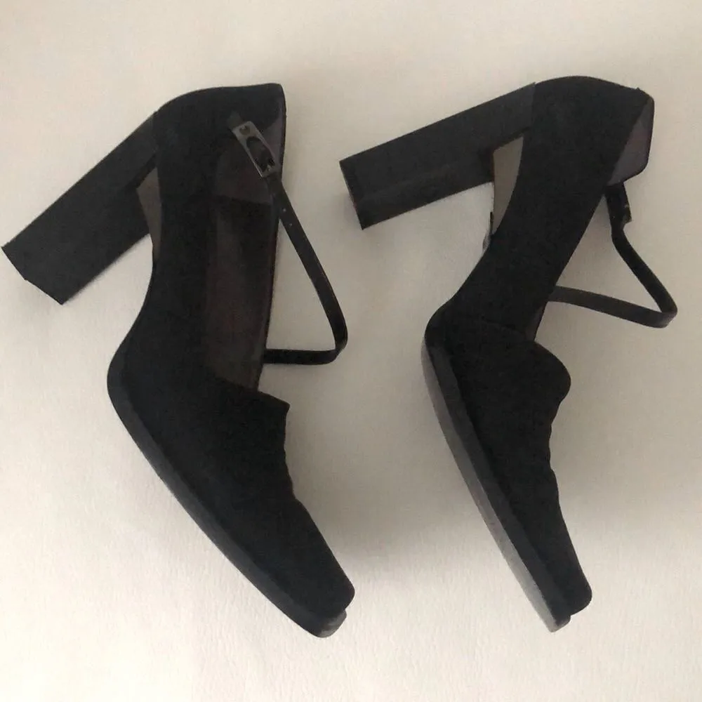 🔥 Square Toe Pump w/Strap Black Size 7 - Image 5