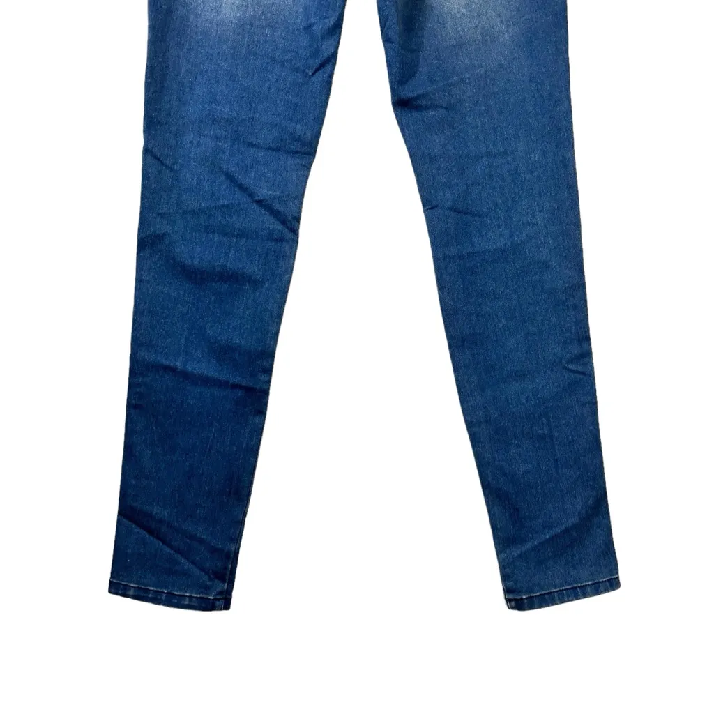 MNG Mango Zippy Skinny Casual Blue Denim Jeans 90s Style Women's NWT Size 10 - Image 5