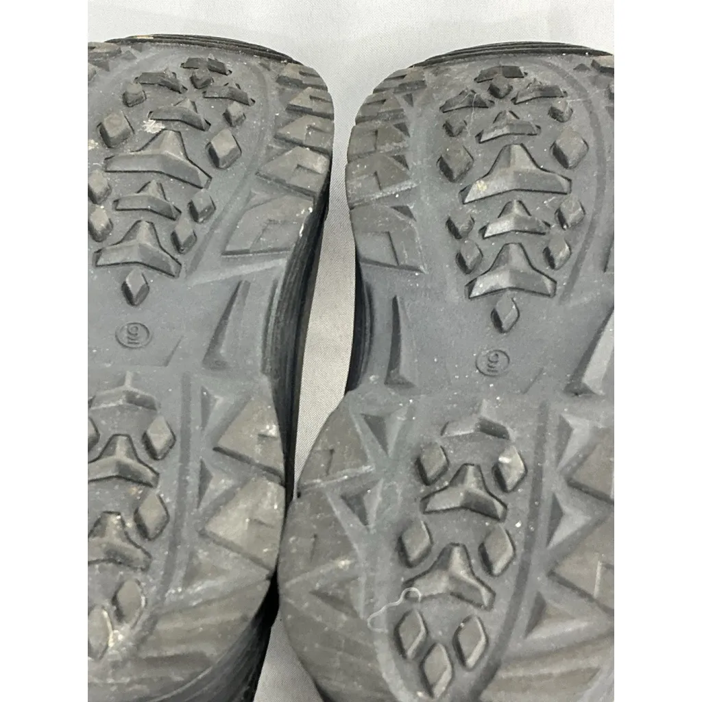 Womans Time & Tru Pull On Midcalf Snow Boots 9 Black Bungee Laces Insulated - Image 8