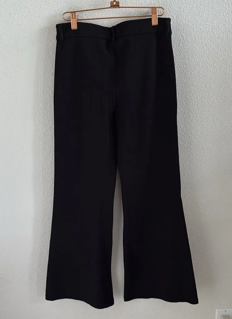 Old Navy Flare Trouser Black Stretch Fabric Pants Slacks Word Career 8 - Image 2