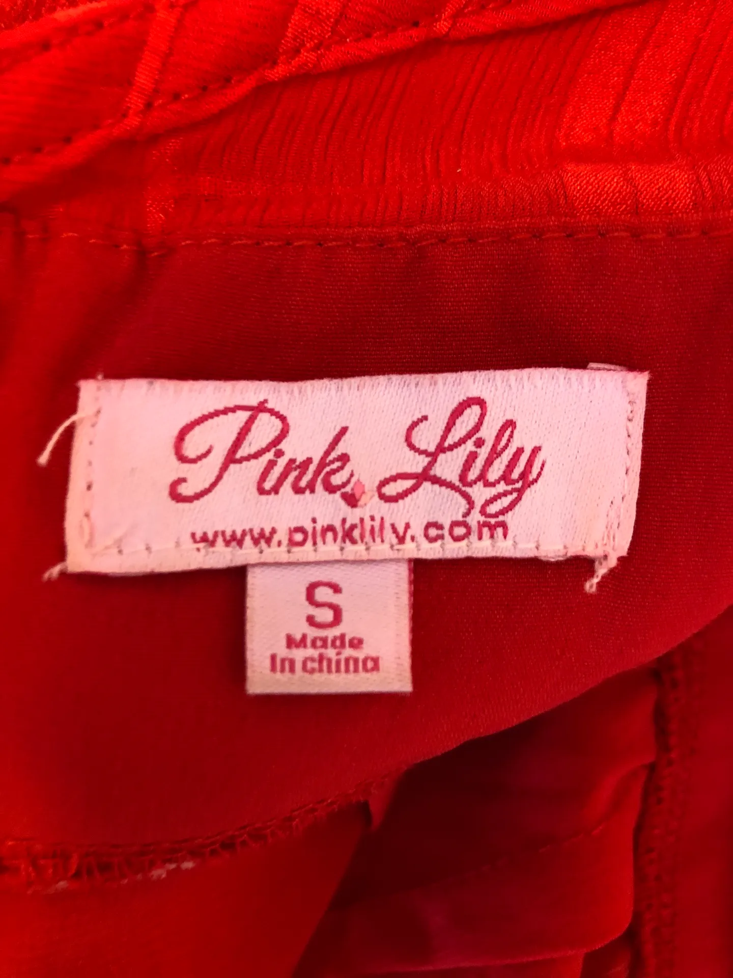 Pink Lily Red Ruffle Romper - Image 4