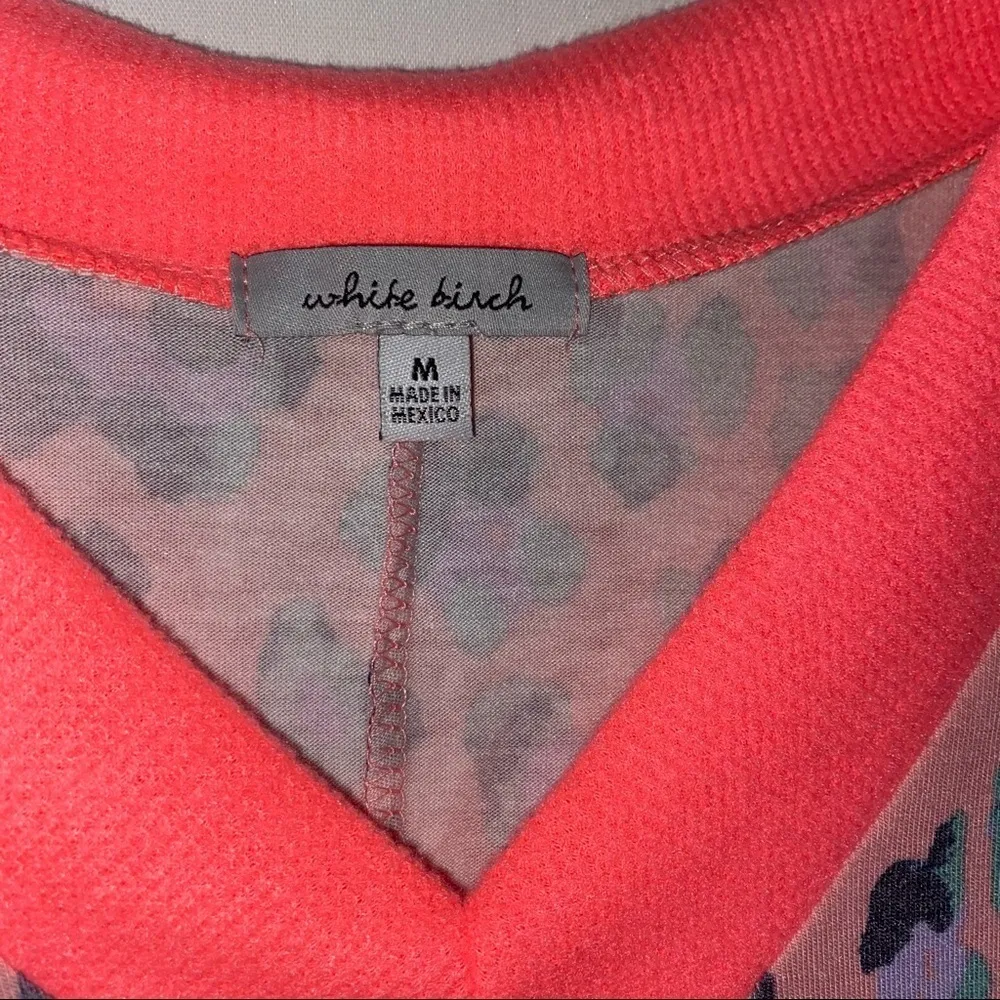 White Birch Neon Multicolor Color Leopard Top Medium - Image 7