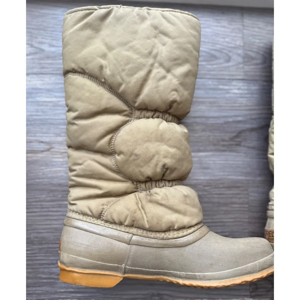 Vintage Sorel Winter Snow Boots Puffer Quilted Insulated Warm Tall Boots Women's - Image 4