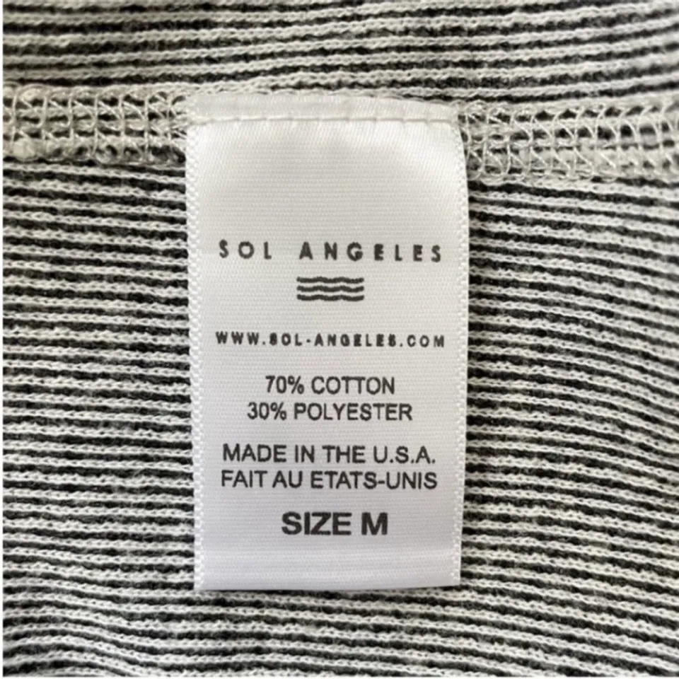 Anthropologie Cold Shoulder Waffle Knit Midi Dress Gray Size Medium - Image 11