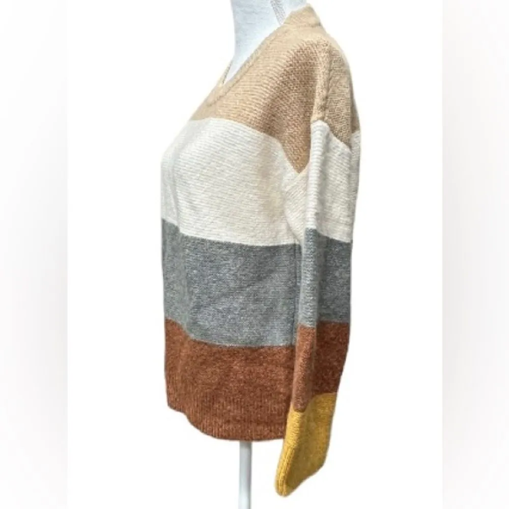 Madewell Andria Pullover Sweater in Coziest Yarn Size‎ XS Oversized Colorblock - Image 4