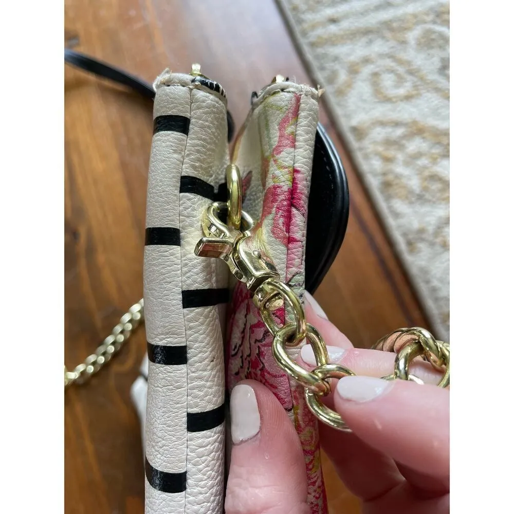 Vintage Betsy Johnson Double-Sided Striped and Rose Heart Crossbody - Image 11