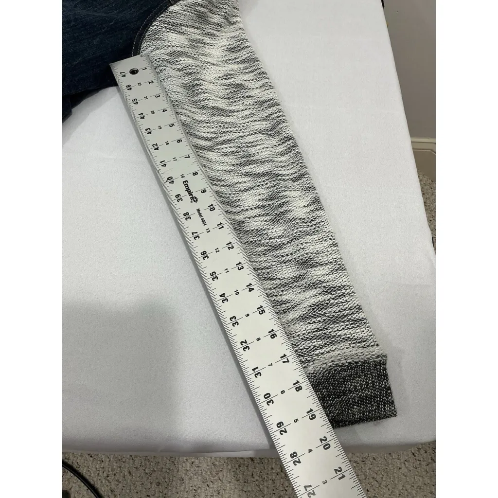 Womans Torrid Size 00 Blue Jean Biker Jacket Knit Grunge Hood & Sleeves - Image 8