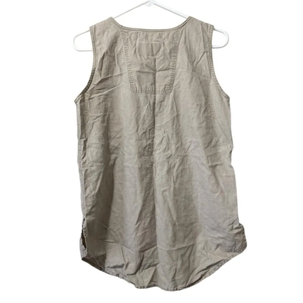Royal Robbins Women Size Small Sleeveless Button Down Cotton Hiking Outdoor City - Image 2