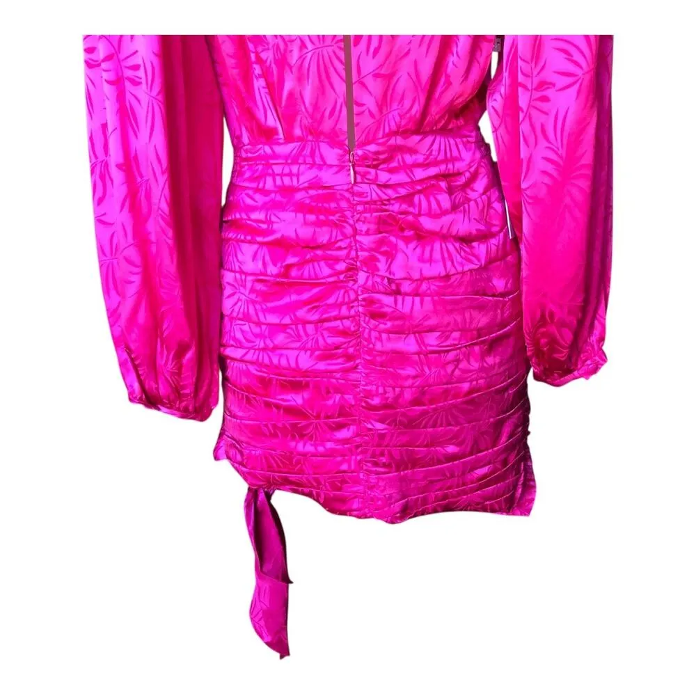 Ronny Kobo Revolve Giorgia Dress Fuchsia Pink Long Sleeve Women's Size Small NWT - Image 8