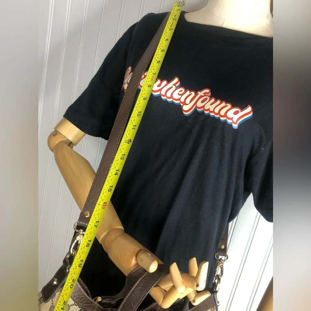 GUCCI GG Monogram Canvas and Brown Leather Accent Top Handles Crossbody Bag - Image 7