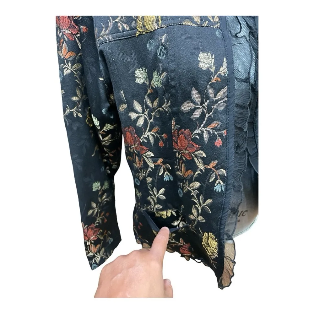 CHICO'S Traveler Garden
Jaquard Tousle NEW Womens Blazer Coat Jacket Size 1M - Image 6