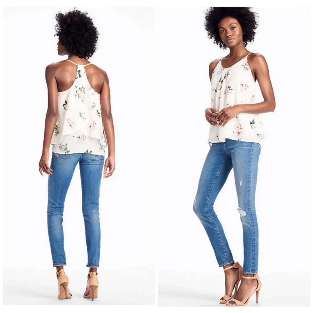 floral silk tank top - Image 5