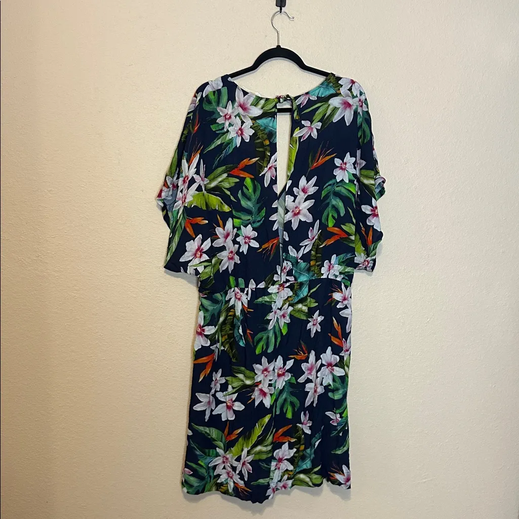 Lauren Ralph Lauren Watercolor Floral Caftan Swim Cover-up Size 3X‎ - Image 6
