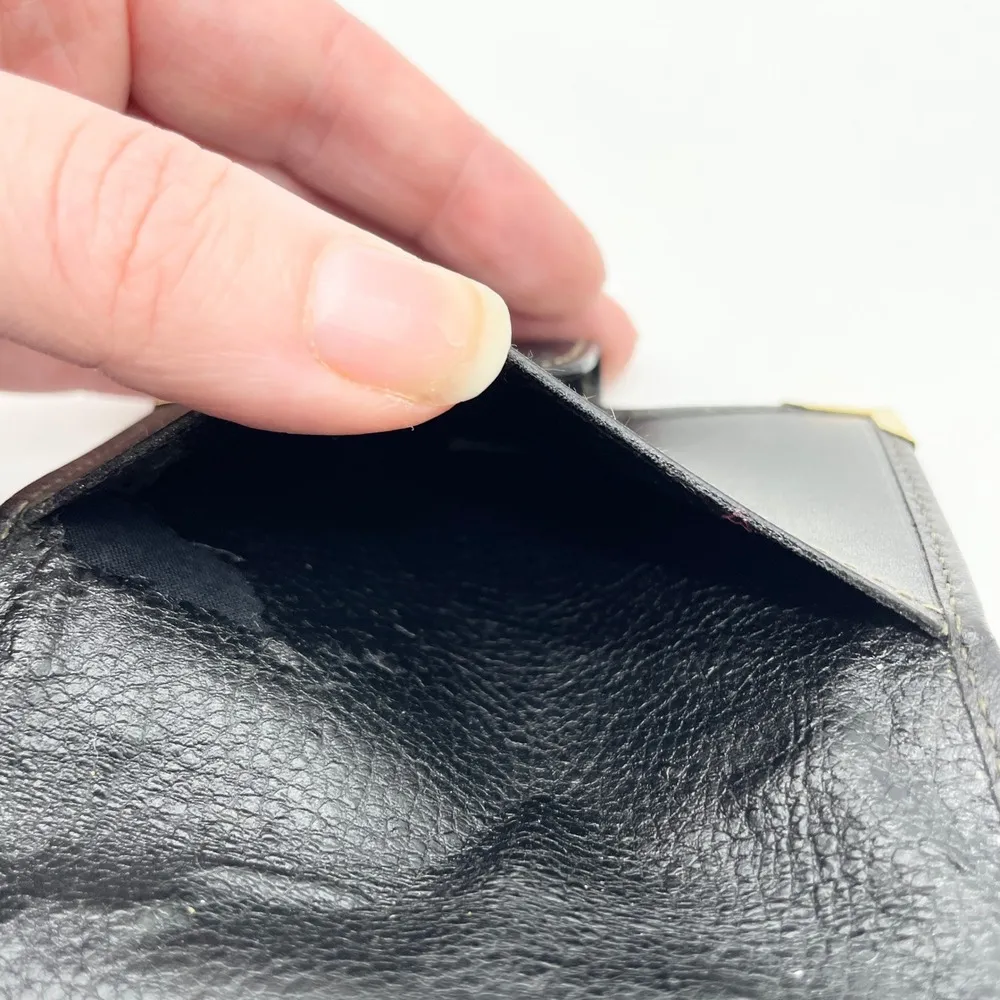 Fendi Vintage Card Holder Wallet Zucca Snap Closure Leather Trim Italy Timeless - Image 8