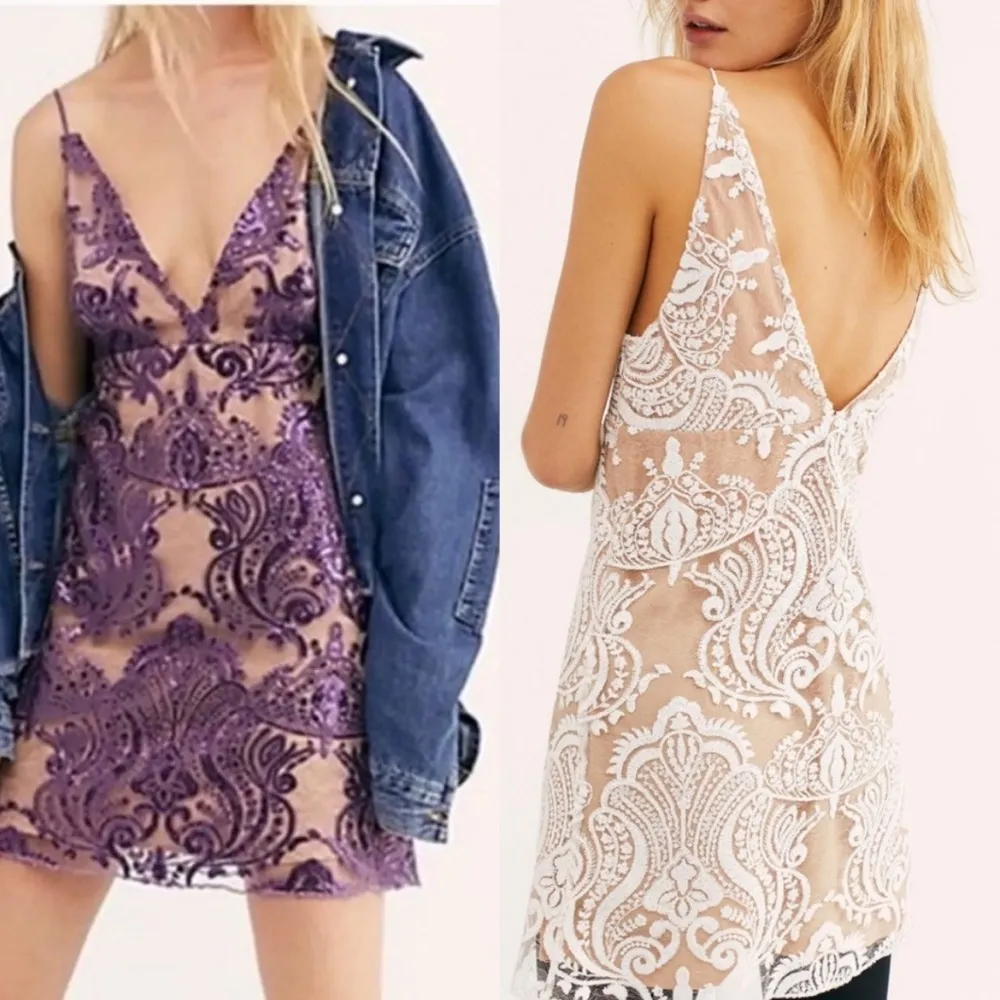 Free People | Night Shimmers Sequin Party Mini Dress Purple Size 2 - Image 3