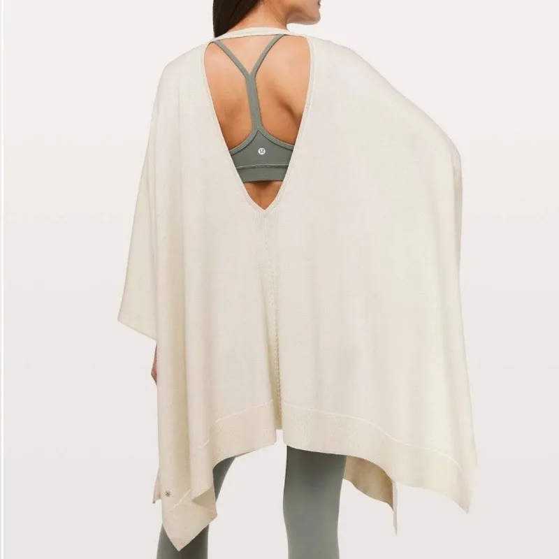 LULULEMON ATHLETICA | Free To Coast Wrap Cream Ivory Lightweight Sweater | OS - Image 3