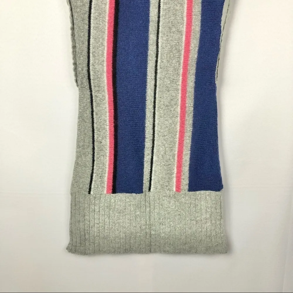 Guess Y2K Gray Colorful Stripe Short Sleeve Sweater Dress S - Image 7