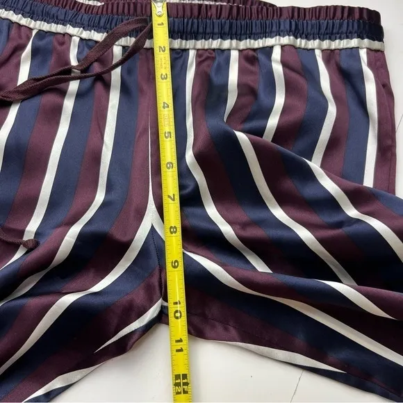 Joseph 100% Silk Pyjama Pants Wide Leg College Stripe Trousers Size 40 - Image 10